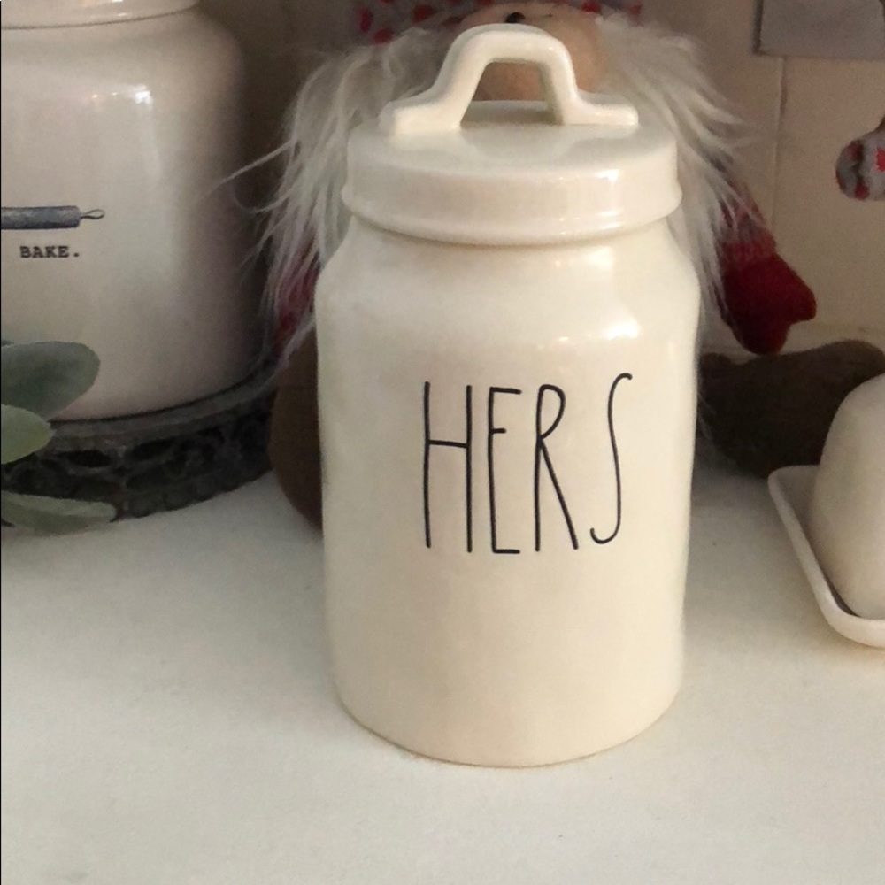 Rae Dunn canisters HERS